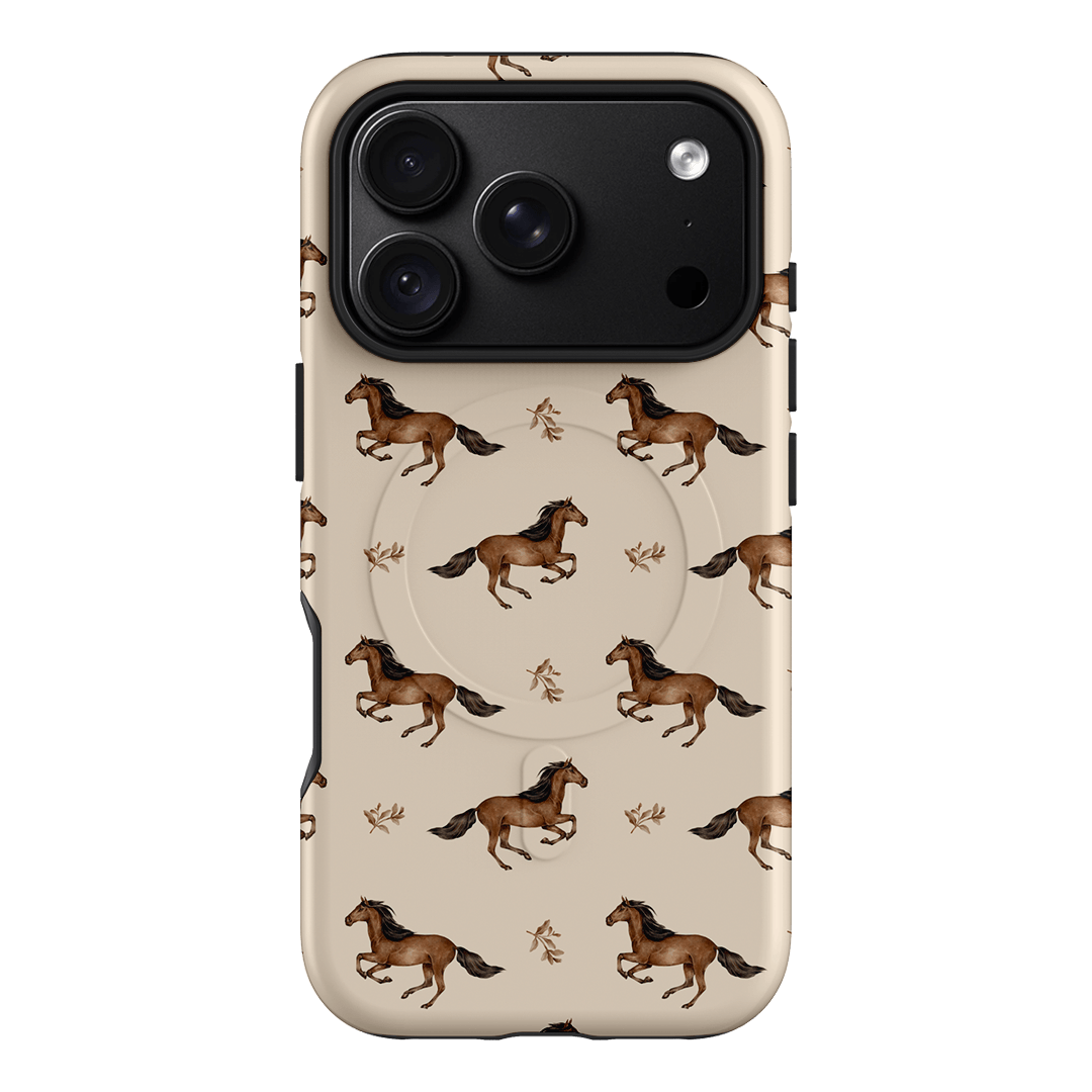 Running Horse Printed Phone Cases iPhone 18 Pro / Armoured MagSafe by Kasiags Art - The Dairy