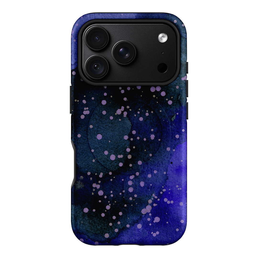 Spotty Navy Printed Phone Cases iPhone 18 Pro / Armoured MagSafe by The Dairy - The Dairy