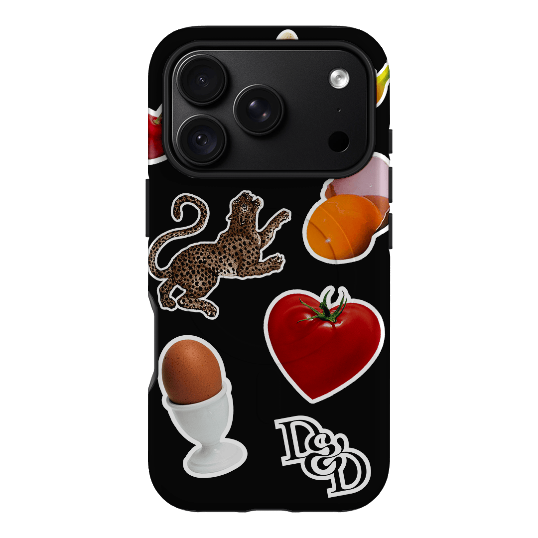Sunday Stickers Black Printed Phone Cases iPhone 18 Pro / Armoured MagSafe by Desmond & Dempsey - The Dairy
