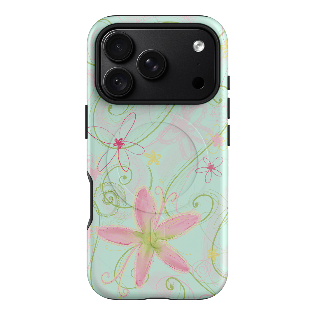 Swirl Blue Printed Phone Cases iPhone 18 Pro / Armoured MagSafe by Kayla Carr - The Dairy