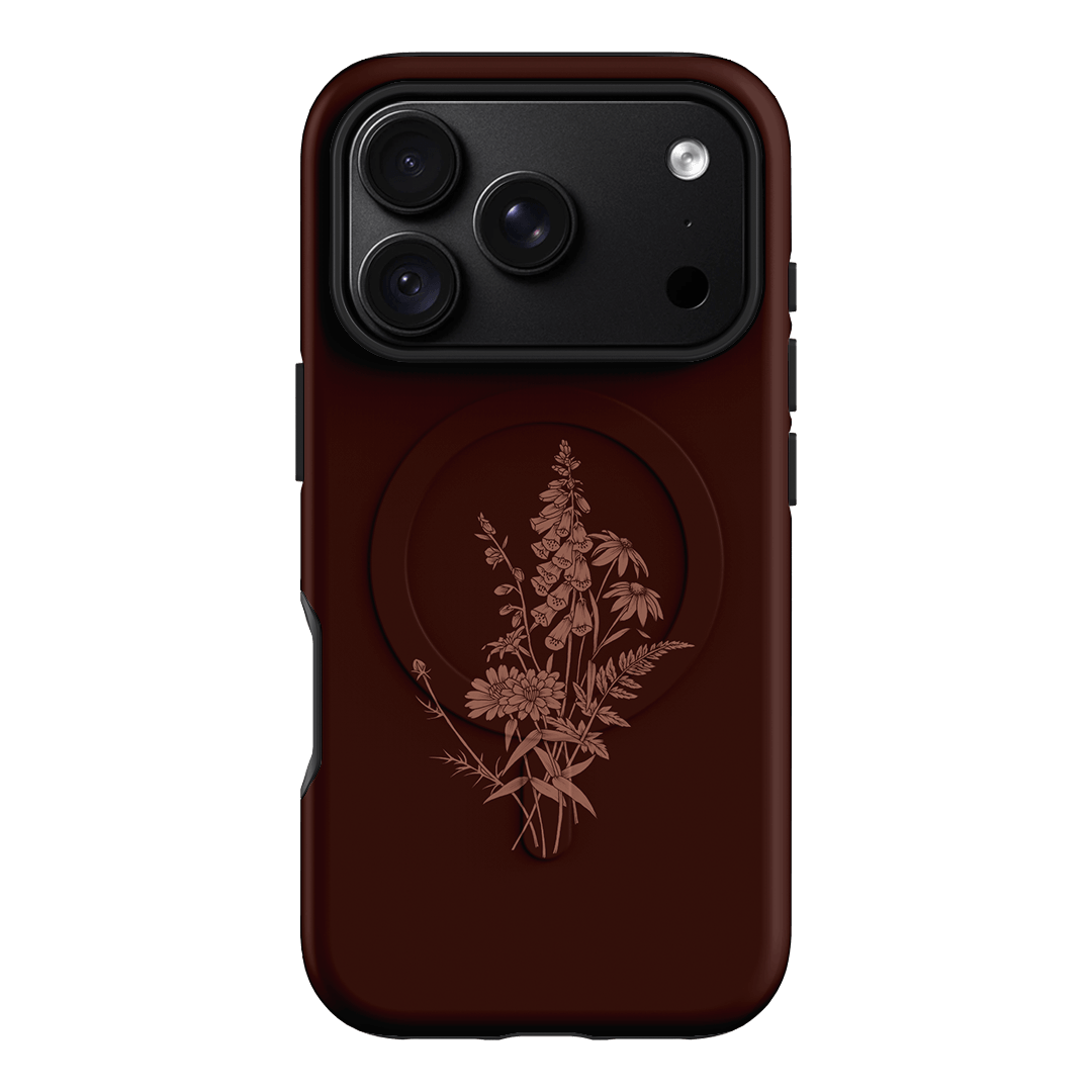 Wildflowers Mocha Printed Phone Cases iPhone 18 Pro / Armoured MagSafe by Typoflora - The Dairy