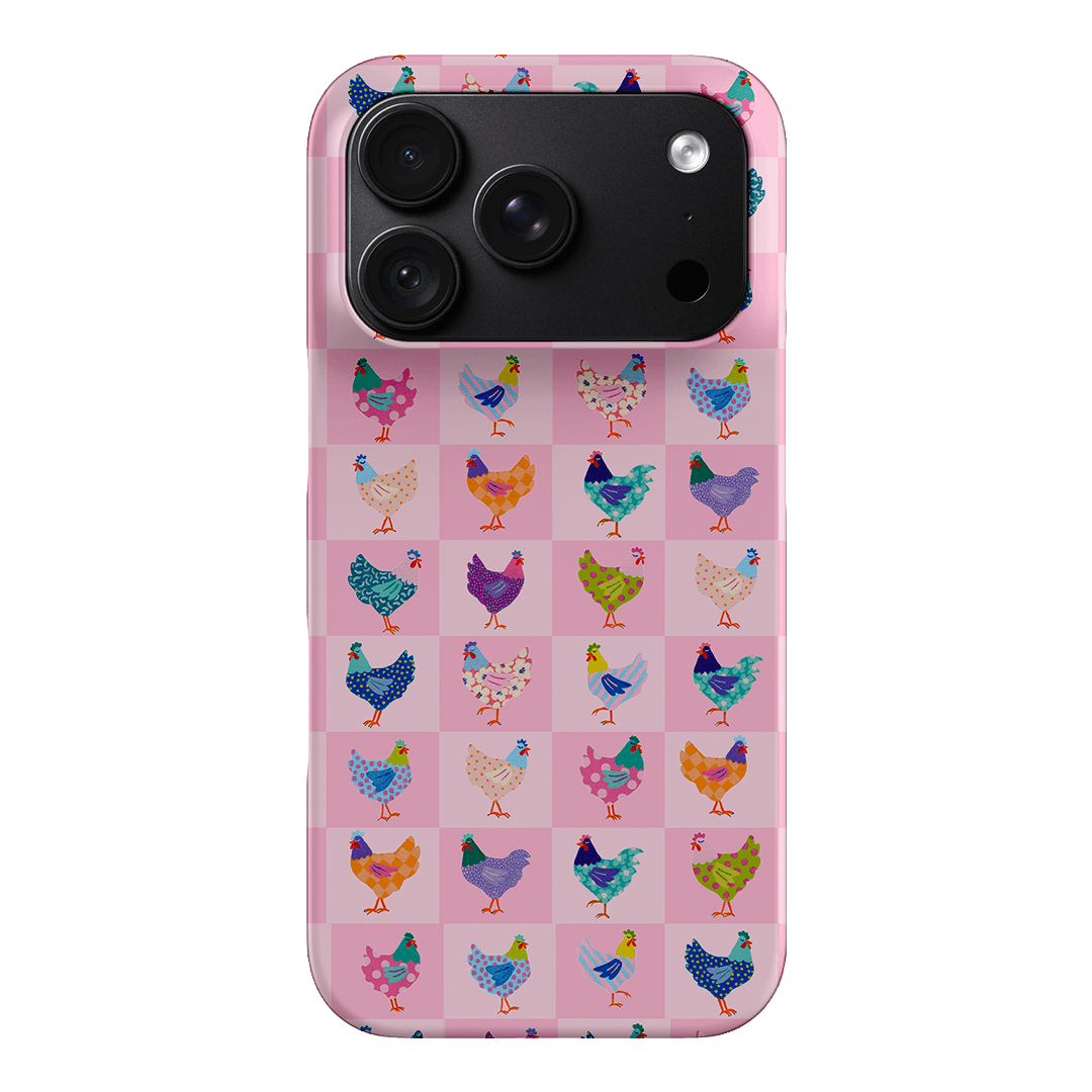 Checkered Chickens Printed Phone Cases iPhone 18 Pro / Snap by Kayla Henley - The Dairy