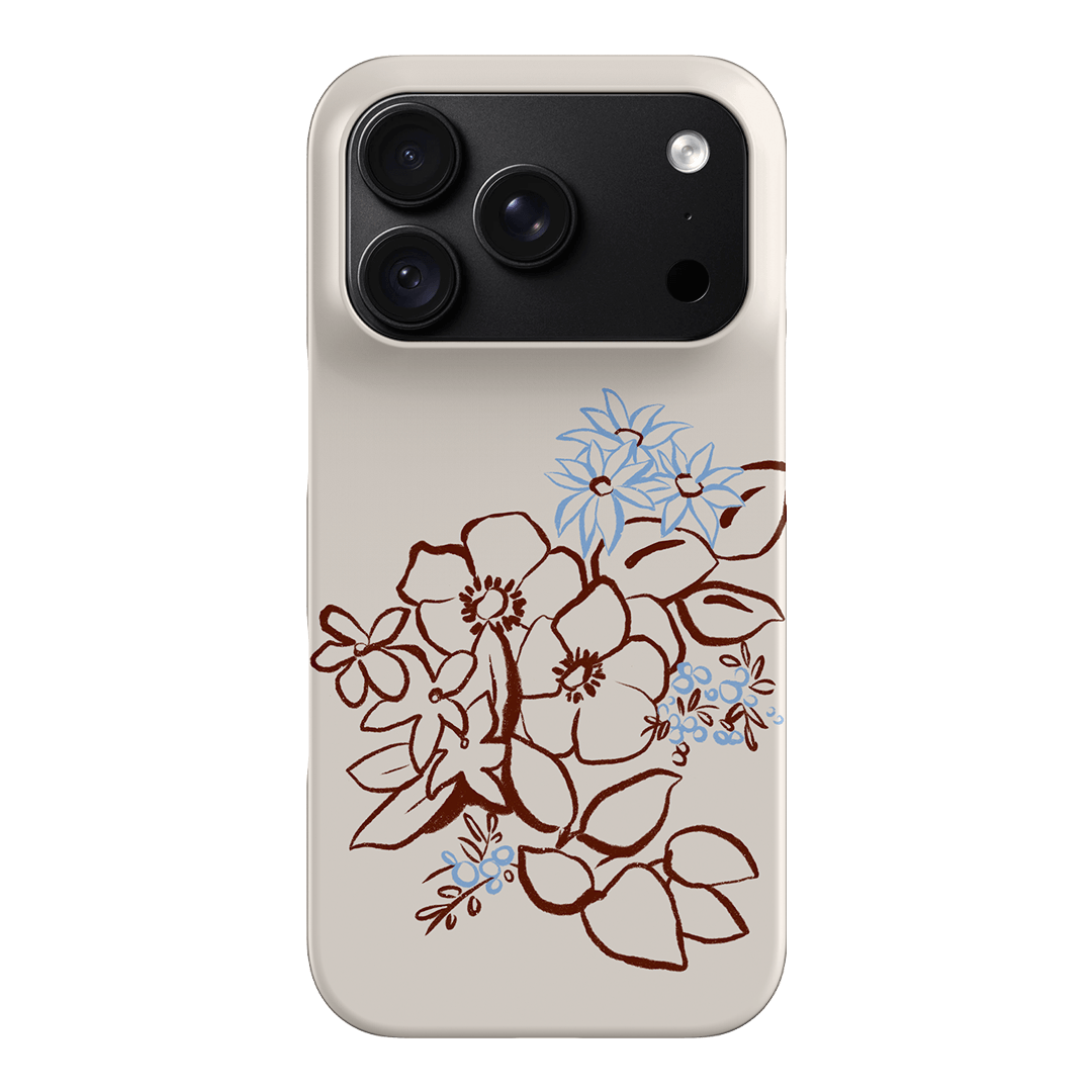 Cream Posy Printed Phone Cases iPhone 18 Pro / Snap by Typoflora - The Dairy