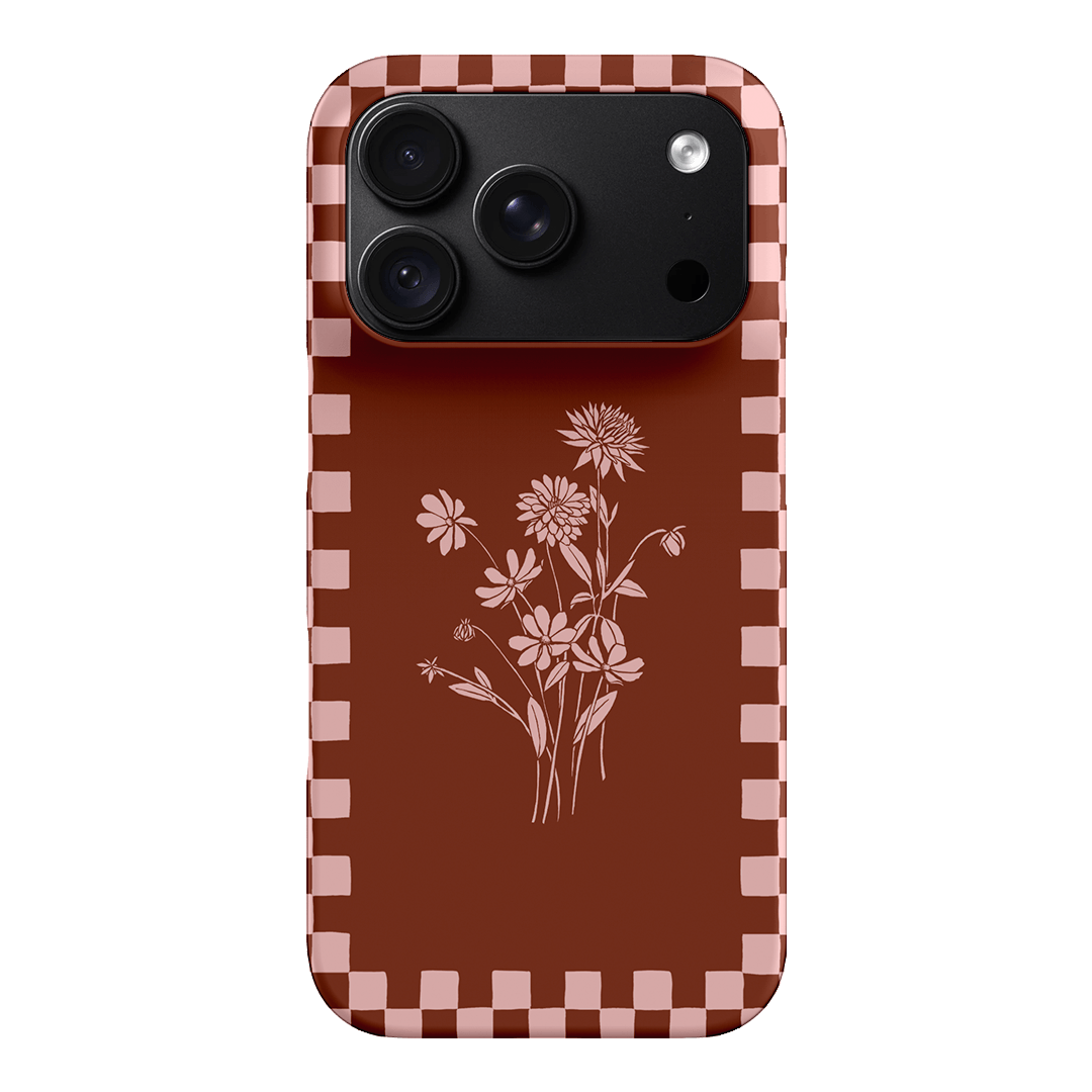 Dahlia Check Printed Phone Cases iPhone 18 Pro / Snap by Typoflora - The Dairy
