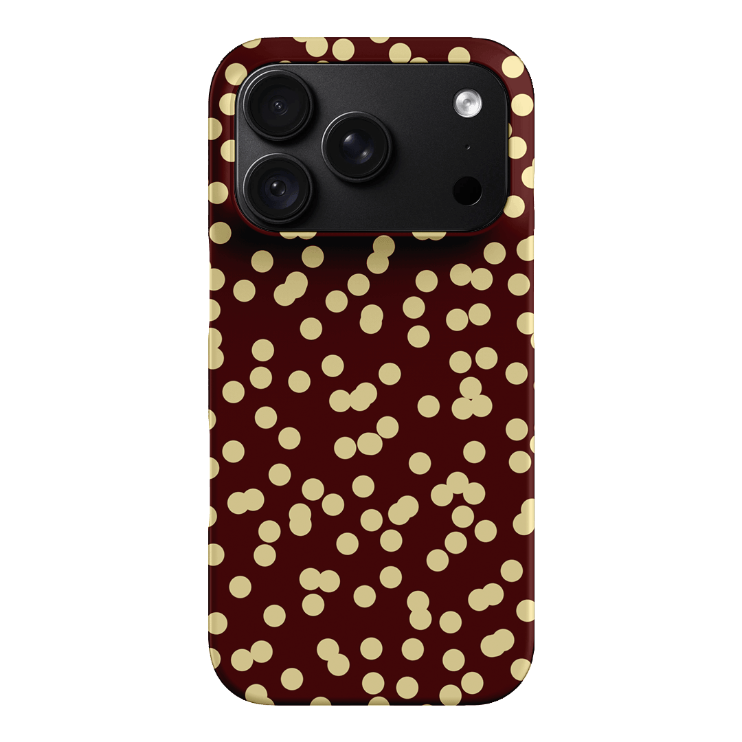 Mini Confetti Burgundy Butter Printed Phone Cases iPhone 18 Pro / Snap by Veronica Tucker - The Dairy