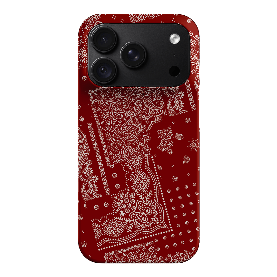 Paisley Crimson Printed Phone Cases iPhone 18 Pro / Snap by The Dairy - The Dairy