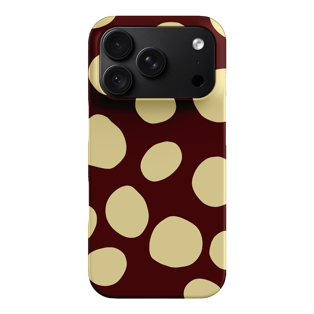 Pebbles Burgundy Butter Printed Phone Cases iPhone 18 Pro / Snap by Veronica Tucker - The Dairy