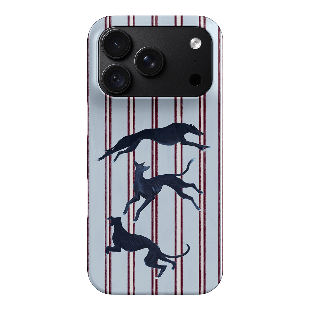 Stripey Hounds Printed Phone Cases iPhone 18 Pro / Snap by Lisa Hu - The Dairy