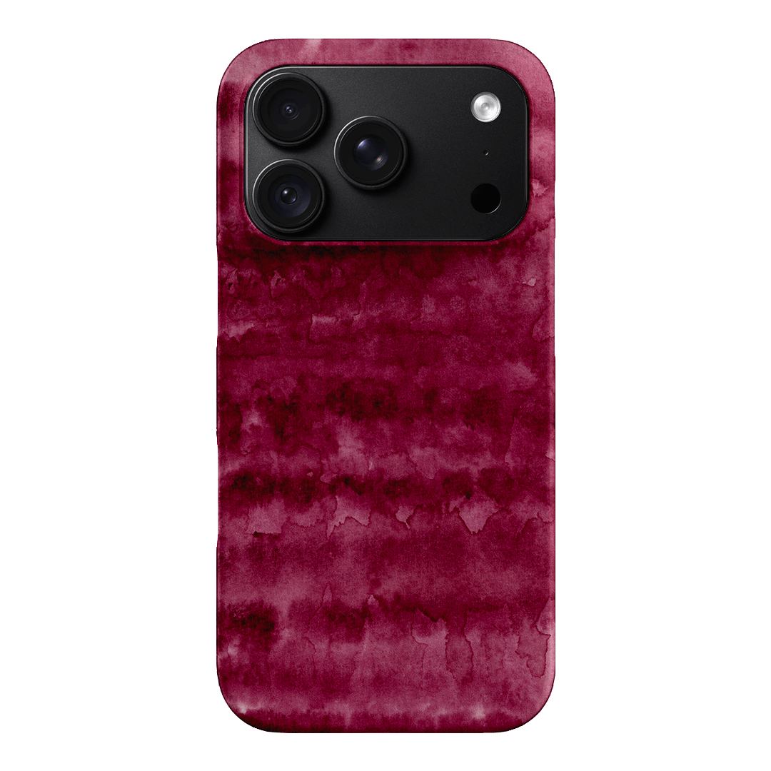 Watercolour Stripes Burgundy Printed Phone Cases iPhone 18 Pro / Snap by The Dairy - The Dairy