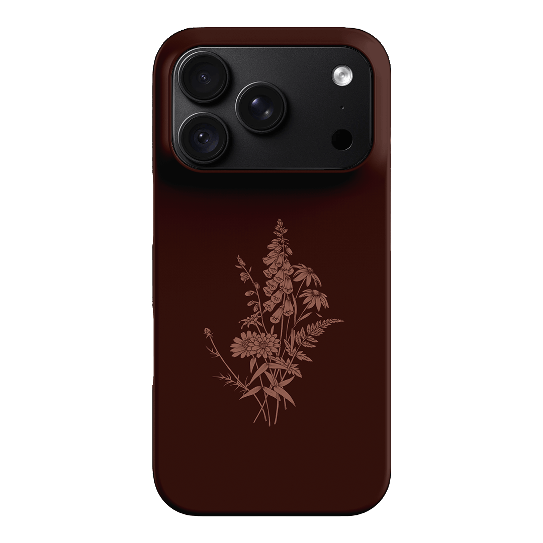 Wildflowers Mocha Printed Phone Cases iPhone 18 Pro / Snap by Typoflora - The Dairy