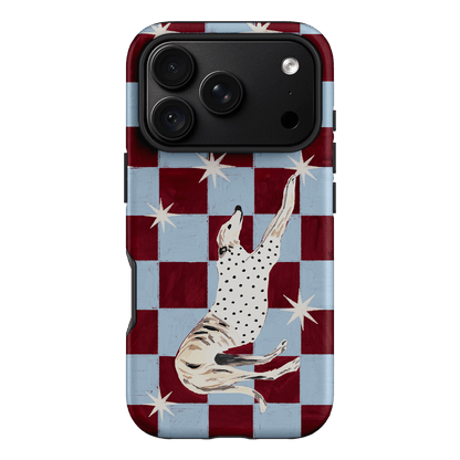 Check Greyhound Blue Printed Phone Cases iPhone 18 Pro / Armoured by Lisa Hu - The Dairy