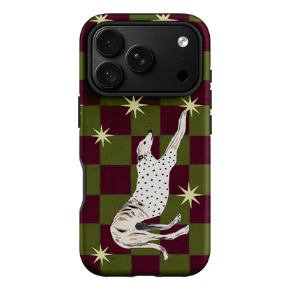 Check Greyhound Green Printed Phone Cases iPhone 18 Pro / Armoured by Lisa Hu - The Dairy