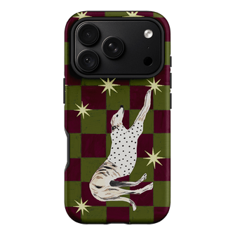 Check Greyhound Green Printed Phone Cases iPhone 18 Pro / Armoured by Lisa Hu - The Dairy