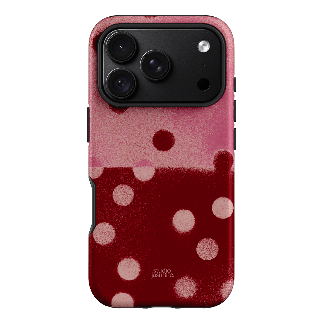 Cherry Polka Dot Printed Phone Cases iPhone 18 Pro / Armoured by Jasmine Dowling - The Dairy