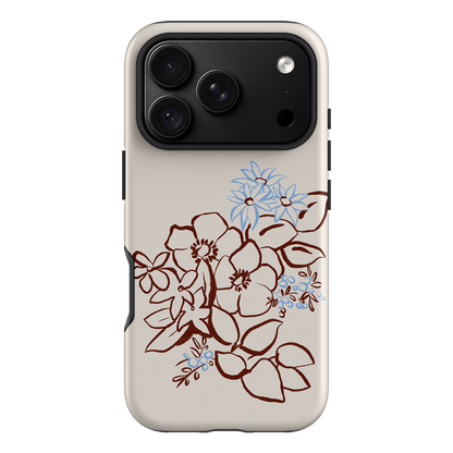 Cream Posy Printed Phone Cases iPhone 18 Pro / Armoured by Typoflora - The Dairy