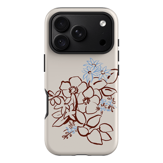 Cream Posy Printed Phone Cases iPhone 18 Pro / Armoured by Typoflora - The Dairy
