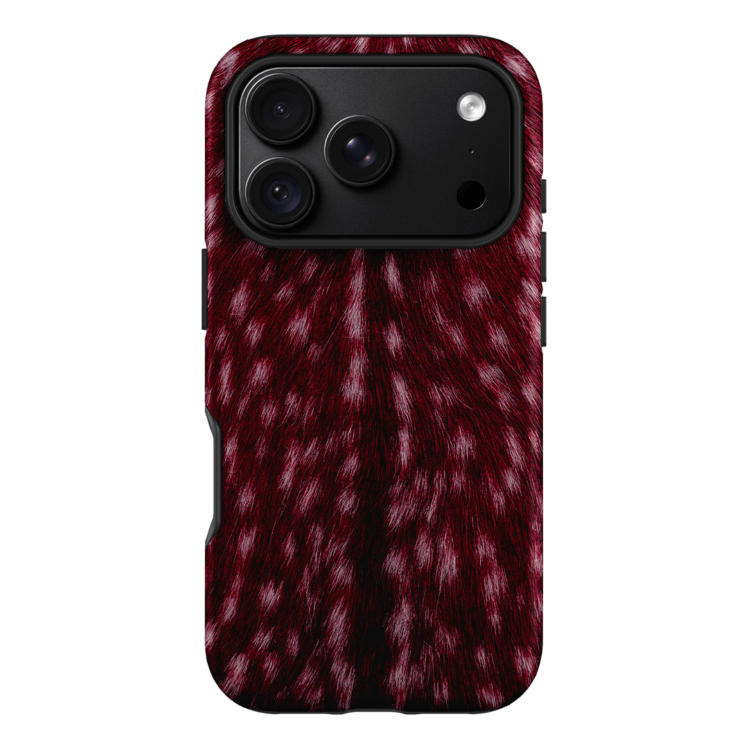 Fawn Burgundy Printed Phone Cases iPhone 18 Pro / Armoured by The Dairy - The Dairy