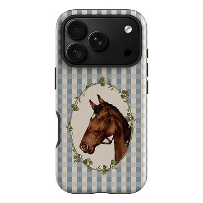 Gingham Horse Printed Phone Cases iPhone 18 Pro / Armoured by Kasiags Art - The Dairy