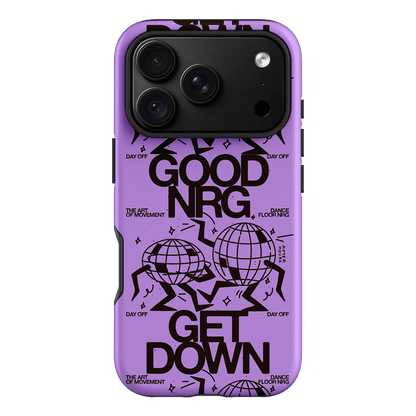 Good Energy in Purple Printed Phone Cases iPhone 18 Pro / Armoured by After Hours - The Dairy