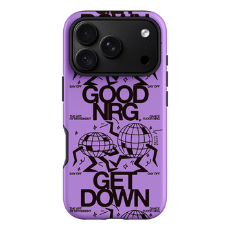 Good Energy in Purple Printed Phone Cases iPhone 18 Pro / Armoured by After Hours - The Dairy