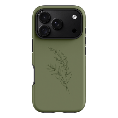 Khaki Wattle Printed Phone Cases iPhone 18 Pro / Armoured by Typoflora - The Dairy