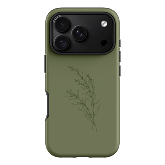 Khaki Wattle Printed Phone Cases iPhone 18 Pro / Armoured by Typoflora - The Dairy