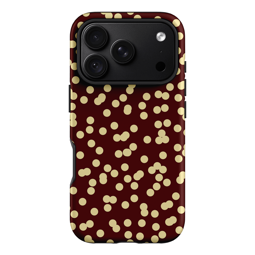 Mini Confetti Burgundy Butter Printed Phone Cases iPhone 18 Pro / Armoured by Veronica Tucker - The Dairy