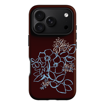 Mocha Posy Printed Phone Cases iPhone 18 Pro / Armoured by Typoflora - The Dairy