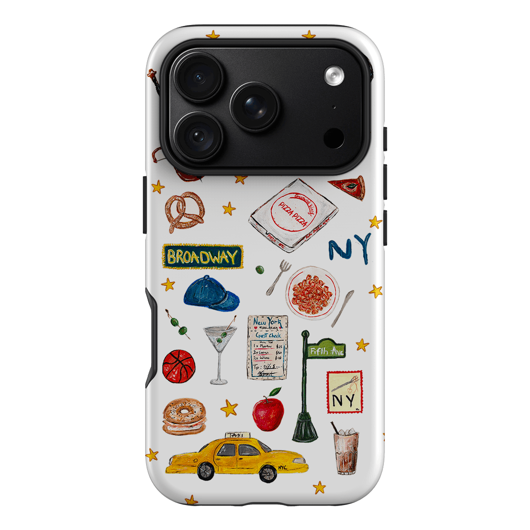 NYC White Printed Phone Cases iPhone 18 Pro / Armoured by BG. Studio - The Dairy