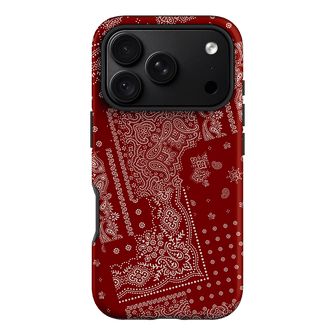 Paisley Crimson Printed Phone Cases iPhone 18 Pro / Armoured by The Dairy - The Dairy