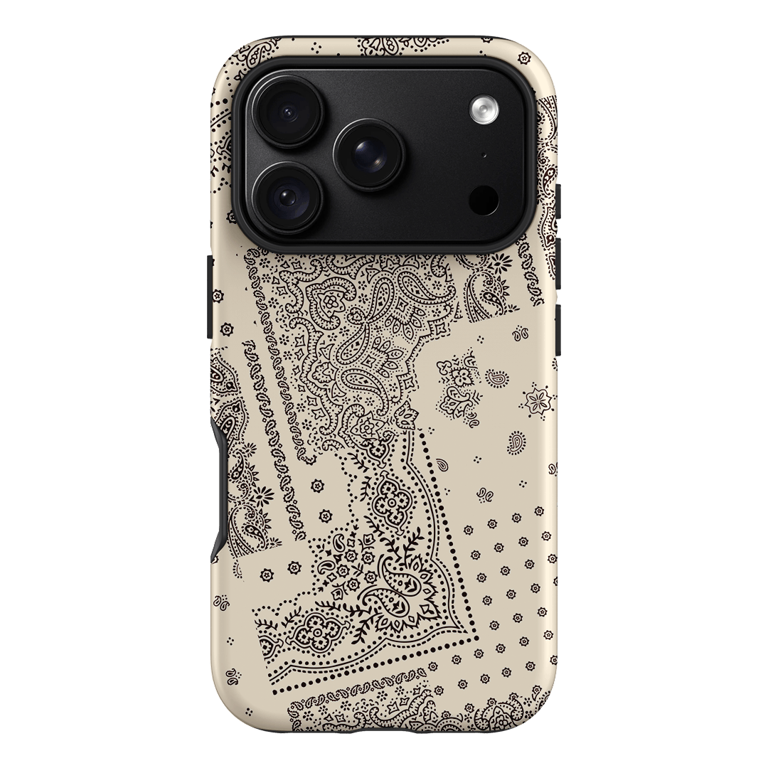 Paisley Ecru Printed Phone Cases iPhone 18 Pro / Armoured by The Dairy - The Dairy