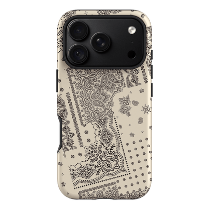Paisley Ecru Printed Phone Cases iPhone 18 Pro / Armoured by The Dairy - The Dairy