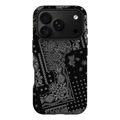 Paisley Noir Printed Phone Cases iPhone 18 Pro / Armoured by The Dairy - The Dairy