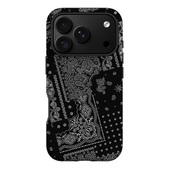 Paisley Noir Printed Phone Cases iPhone 18 Pro / Armoured by The Dairy - The Dairy