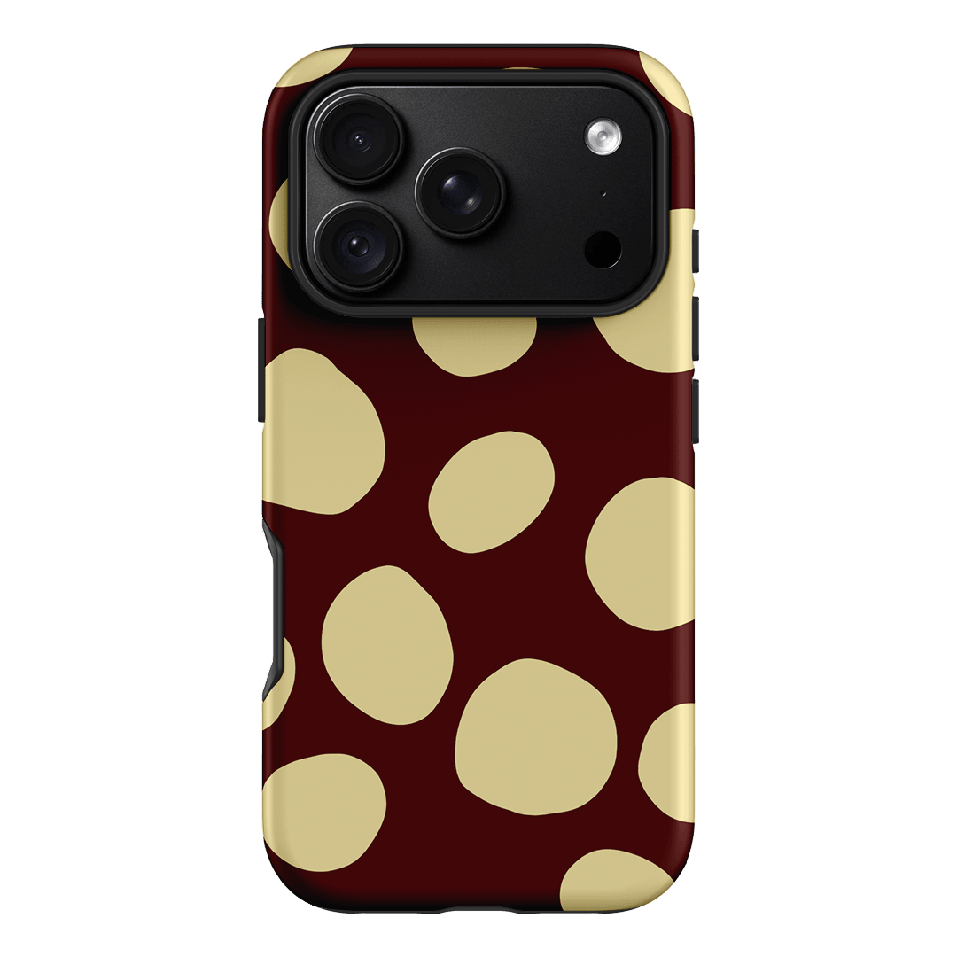 Pebbles Burgundy Butter Printed Phone Cases iPhone 18 Pro / Armoured by Veronica Tucker - The Dairy