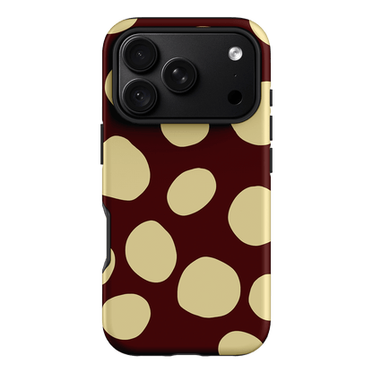 Pebbles Burgundy Butter Printed Phone Cases iPhone 18 Pro / Armoured by Veronica Tucker - The Dairy