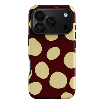 Pebbles Burgundy Butter Printed Phone Cases iPhone 18 Pro / Armoured by Veronica Tucker - The Dairy