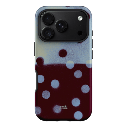 Plum Polka Dot Printed Phone Cases iPhone 18 Pro / Armoured by Jasmine Dowling - The Dairy