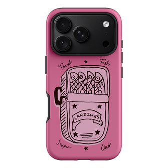 Sardine Social Pink Printed Phone Cases iPhone 18 Pro / Armoured by The Dairy - The Dairy