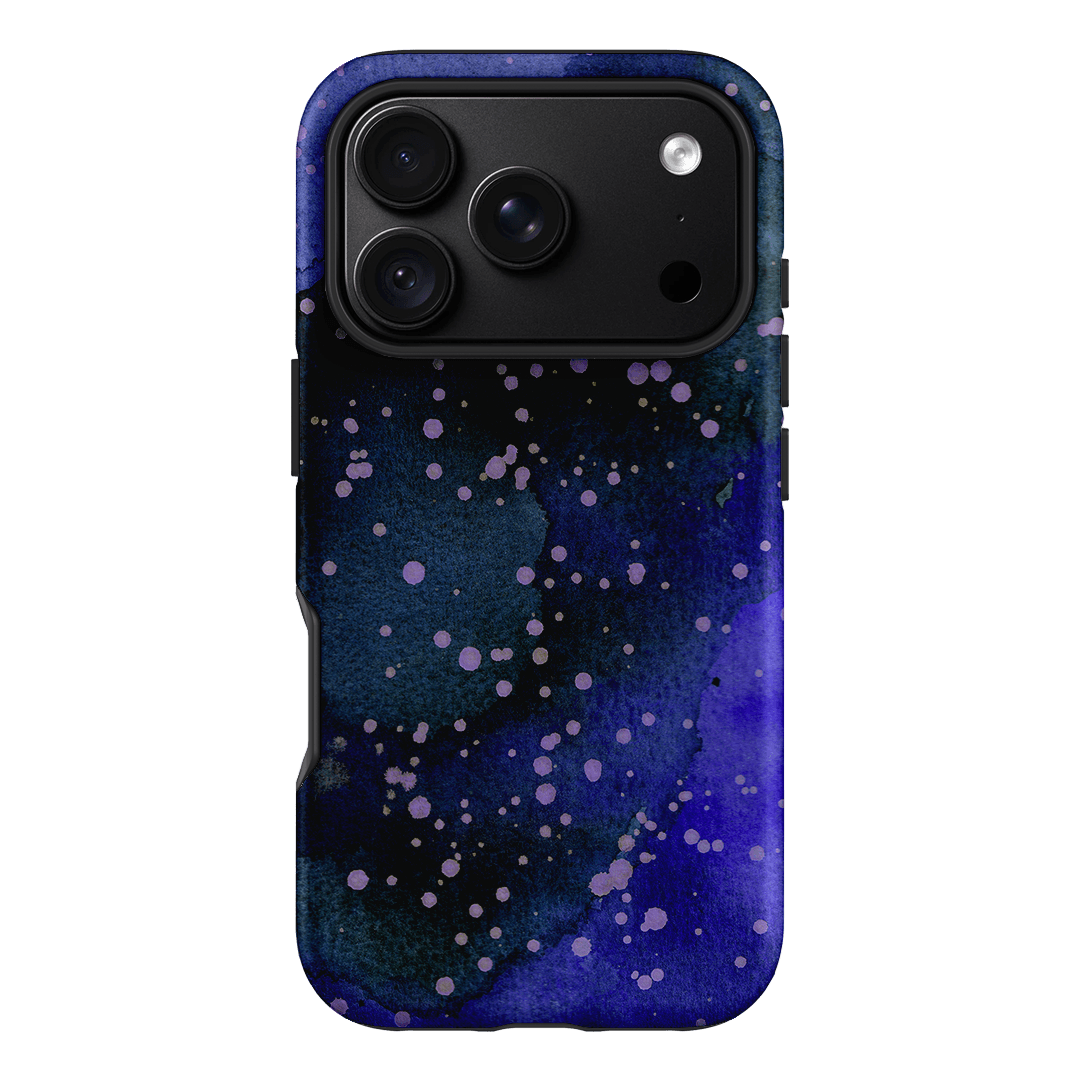 Spotty Navy Printed Phone Cases iPhone 18 Pro / Armoured by The Dairy - The Dairy