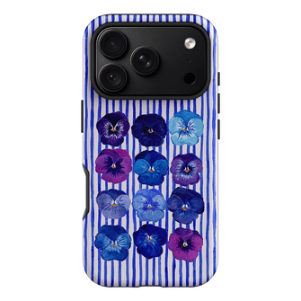 Striped Pansies Printed Phone Cases iPhone 18 Pro / Armoured by Kayla Henley - The Dairy