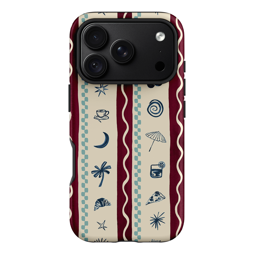 Summer Snacks Burgundy Printed Phone Cases by Charlie Taylor - The Dairy