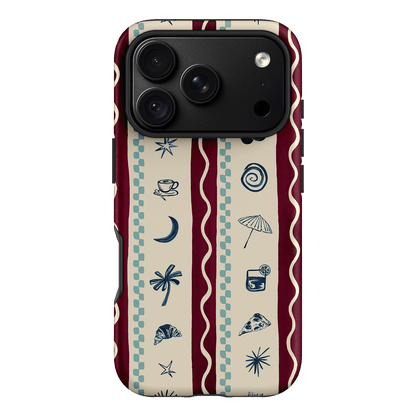 Summer Snacks Burgundy Printed Phone Cases by Charlie Taylor - The Dairy