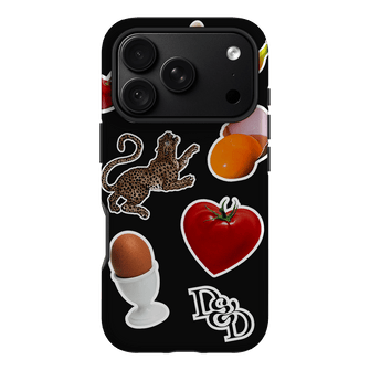 Sunday Stickers Black Printed Phone Cases iPhone 18 Pro / Armoured by Desmond & Dempsey - The Dairy