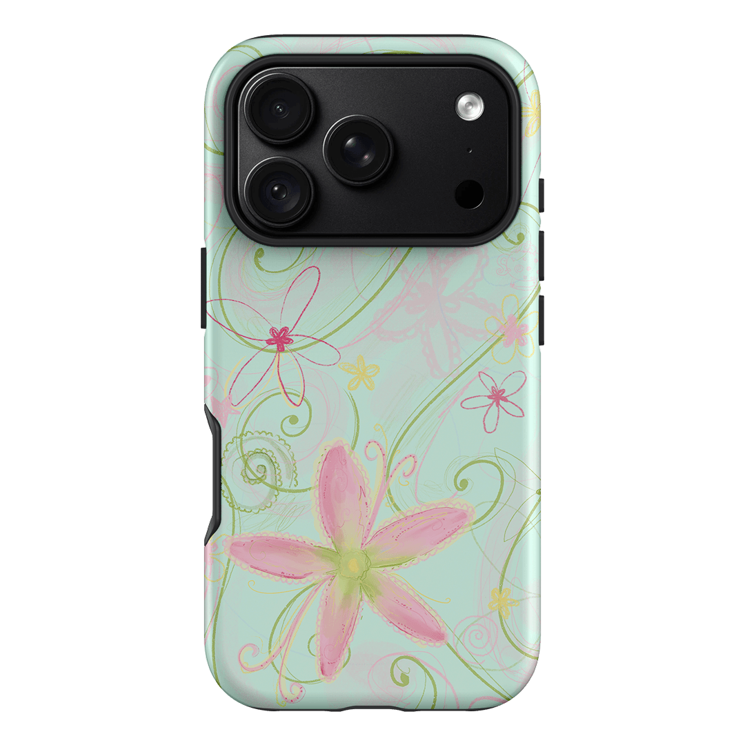 Swirl Blue Printed Phone Cases iPhone 18 Pro / Armoured by Kayla Carr - The Dairy