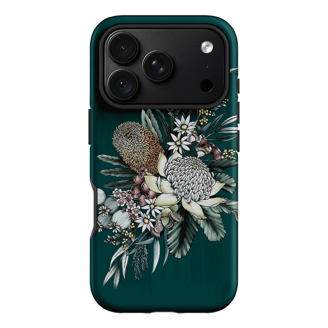 Teal Native Printed Phone Cases iPhone 18 Pro / Armoured by Typoflora - The Dairy
