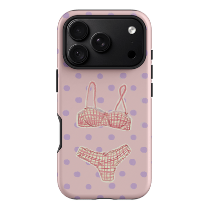 Vintage Gingham Printed Phone Cases iPhone 18 Pro / Armoured by Kayla Carr - The Dairy