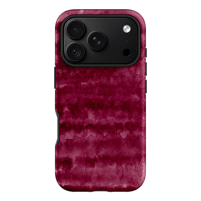 Watercolour Stripes Burgundy Printed Phone Cases iPhone 18 Pro / Armoured by The Dairy - The Dairy