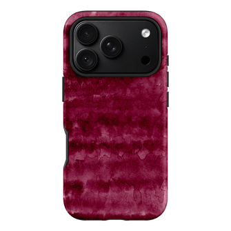 Watercolour Stripes Burgundy Printed Phone Cases iPhone 18 Pro / Armoured by The Dairy - The Dairy