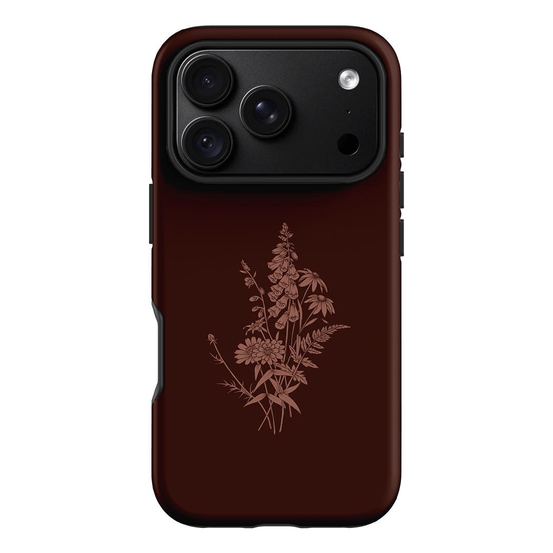 Wildflowers Mocha Printed Phone Cases iPhone 18 Pro / Armoured by Typoflora - The Dairy